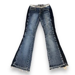 Vintage Ultralove sequined waist flare leg jeans